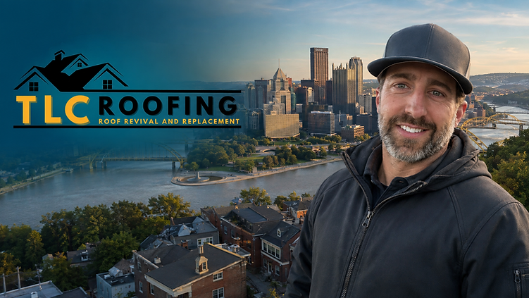 TLC Roofing working on a Pittsburgh home