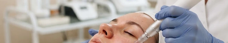 Macro view of imed micro needling equipment and texture