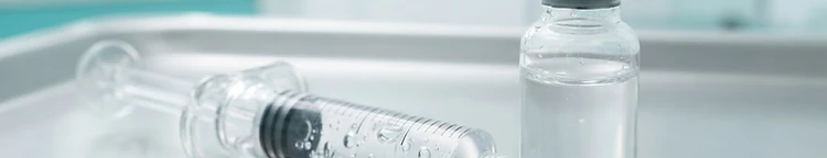 Macro view of dermal fillers equipment and texture