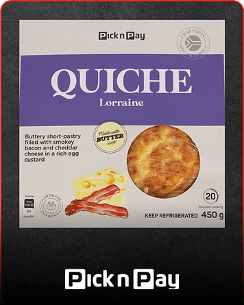 Quiche Lorraine (Bacon & Cheese)