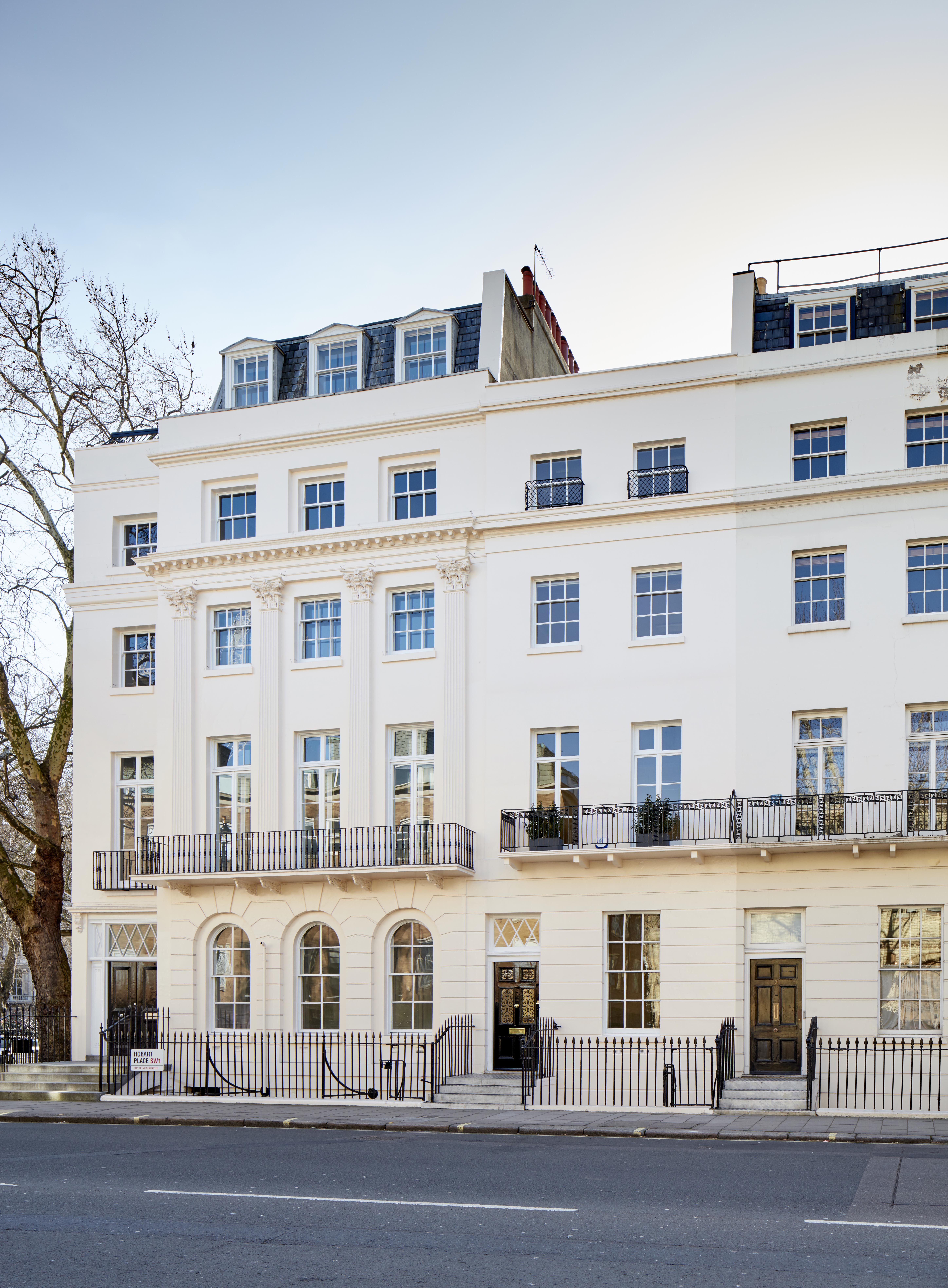 Clarks Construction Ltd commercial heritage refurbishment project at Hobart Place, Belgravia, London