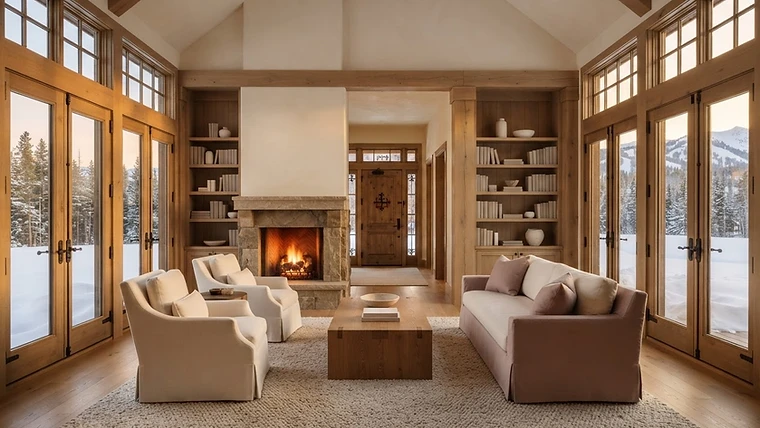 Secured, winterized property interior