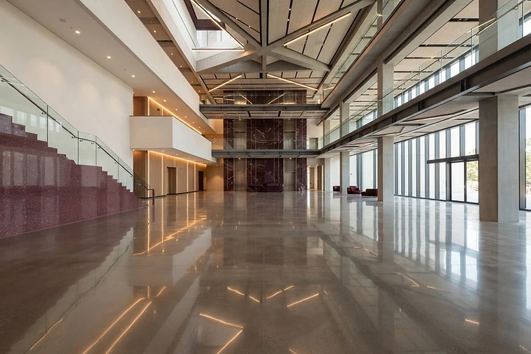 Pristine commercial lobby