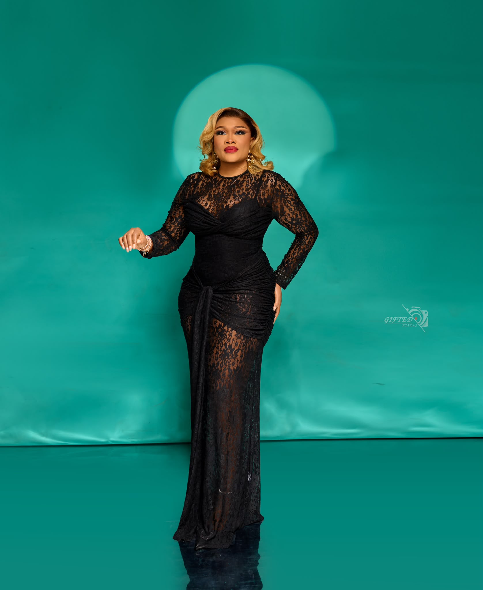 Founder — Black Lace Gown Portrait