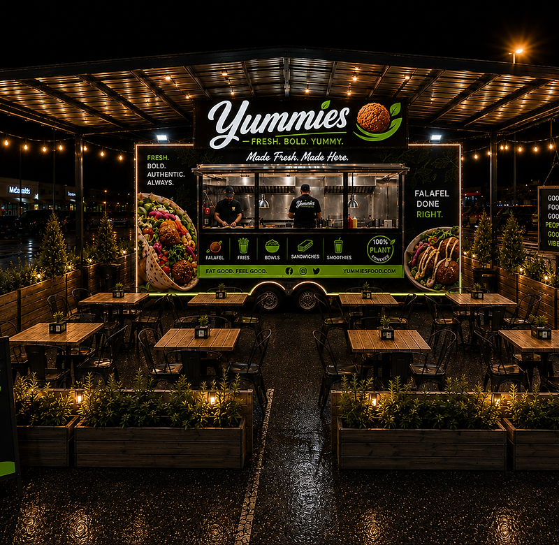 Yummies food truck and terrace