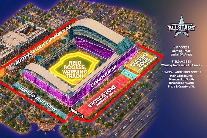 All-Stars Car Show interactive venue map