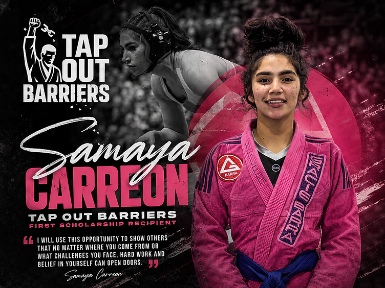Samaya Carreon, Tap Out Barriers' first scholarship recipient.