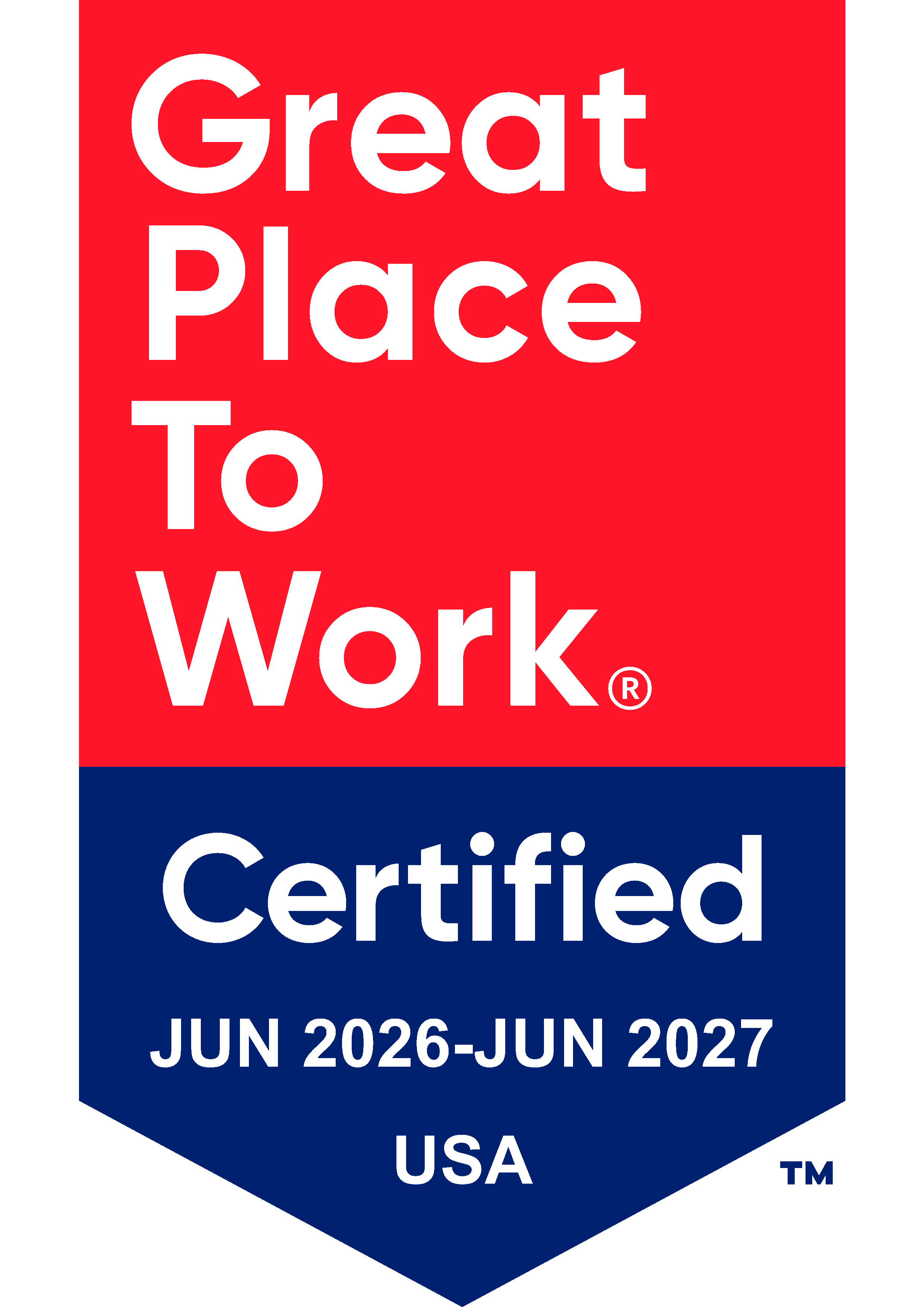 Great Place to Work Certified USA June 2026 to June 2027