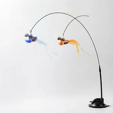 Suction-Cup Bird Cat Teaser Toy