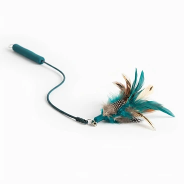 Cat Wand Toy with Feathers