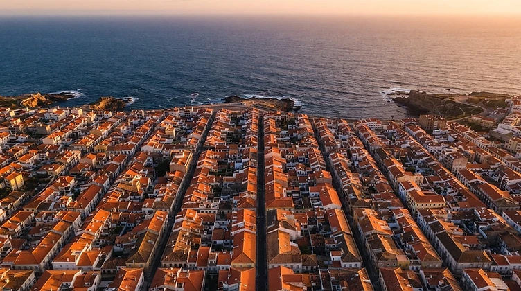 Vista aérea de Portugal