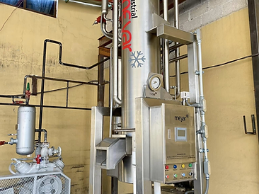 Máquina de hielo cilíndrico 3 ton/día — instalación industrial MEYAR 1