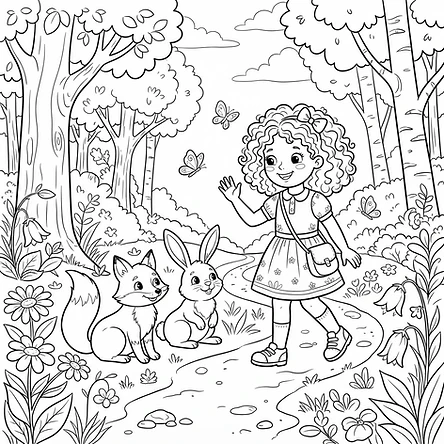 Example Space Explorer coloring page for kids with clean black outlines.