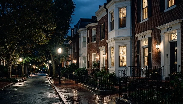 Clean residential exterior