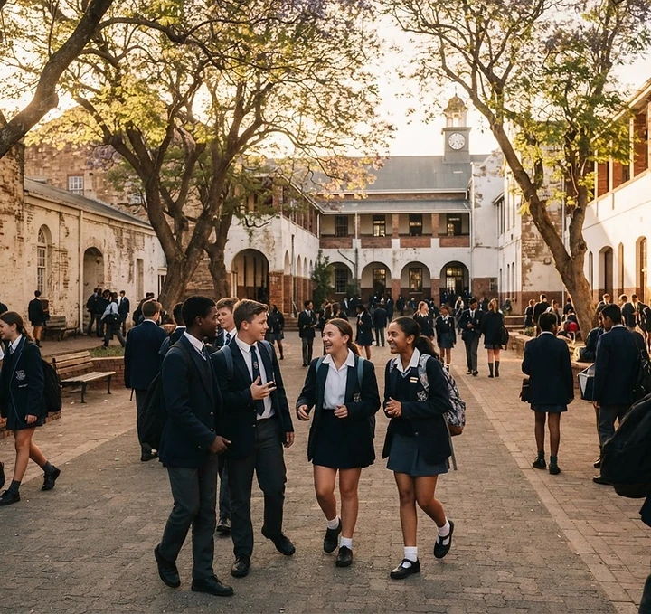 A school campus with the DreamBIG voucher booklet