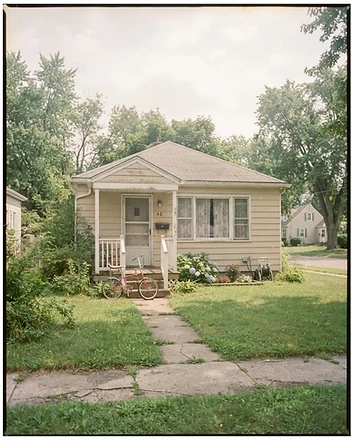 1980s photograph of a suburban childhood house