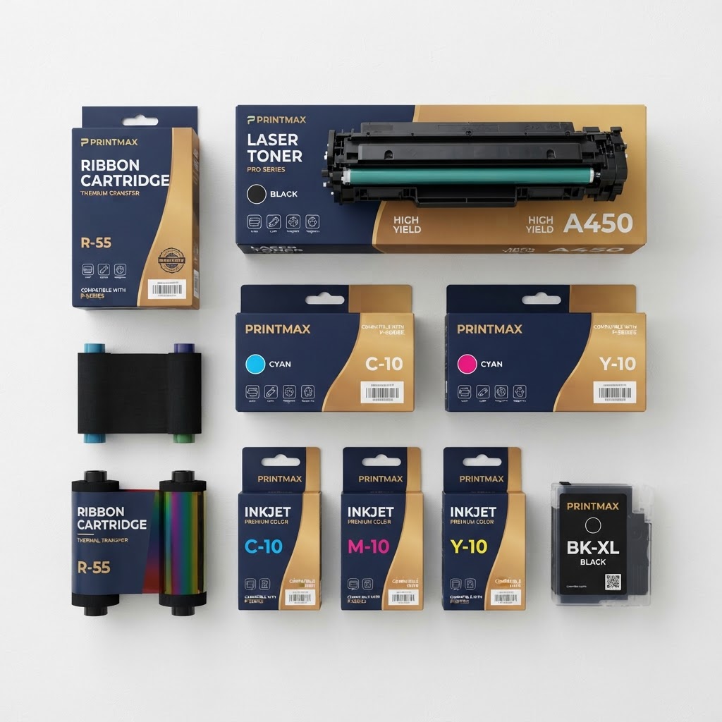 Cartridge, toner, dan ribbon printer