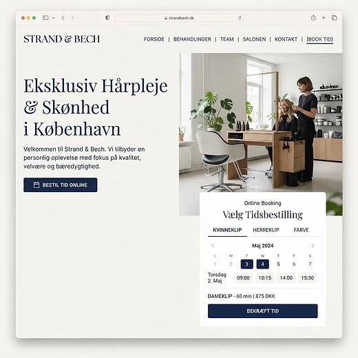 Ny hjemmeside med onlinebooking