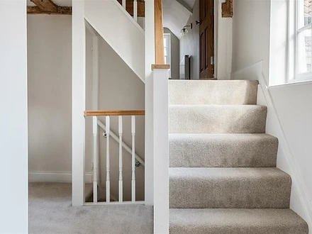 Stairwell with painted balustrade