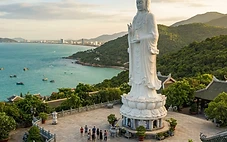 Linh Ung Pagoda Lady Buddha statue on Son Tra Peninsula overlooking Da Nang Bay