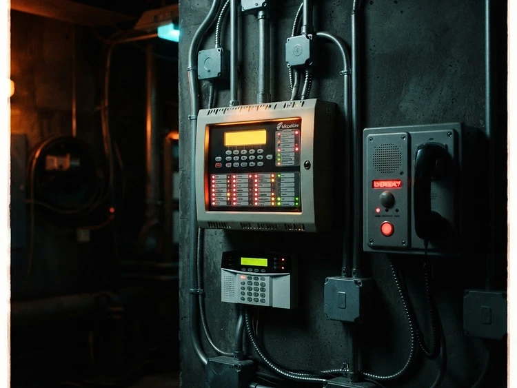 Integrated fire alarm, security, and emergency communications control panel