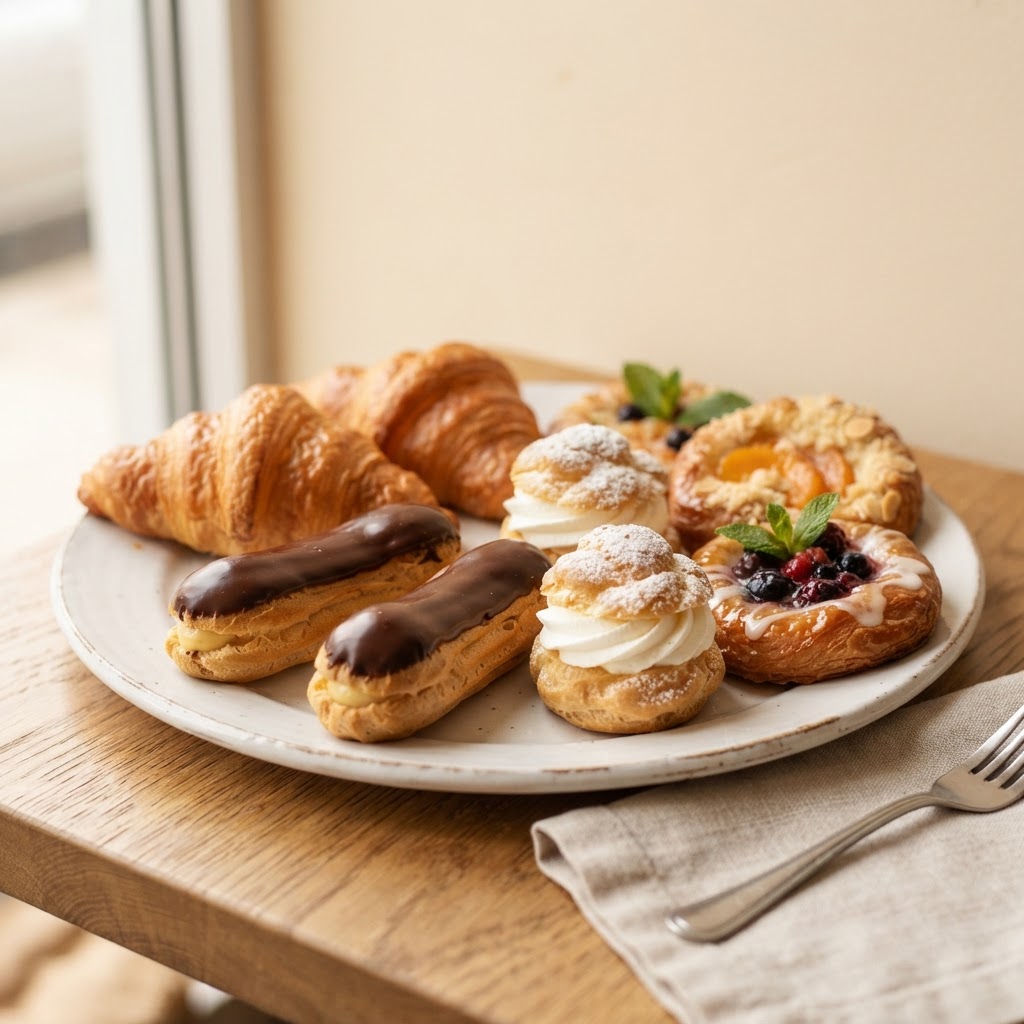 Fresh pastries at Data Sweets and Bakers