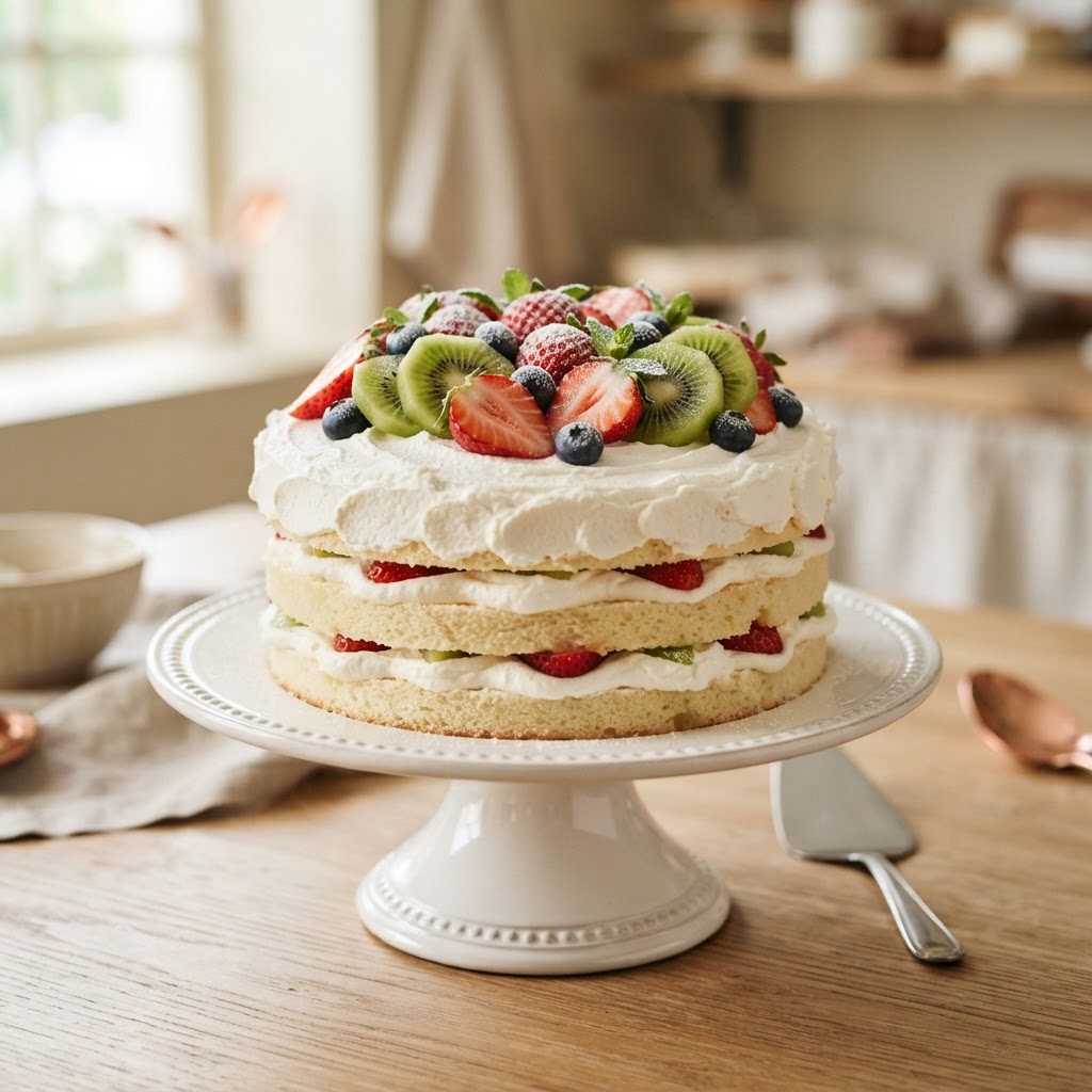 Fresh cream cake at Data Sweets and Bakers