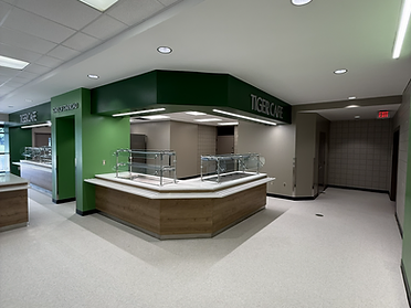 Central serving island at McLaurin Elementary cafeteria