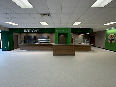 Full view of the McLaurin Elementary Tiger Cafe serving station