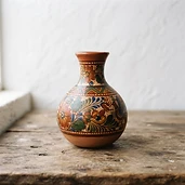 Cerámica de Tecomate pintada a mano