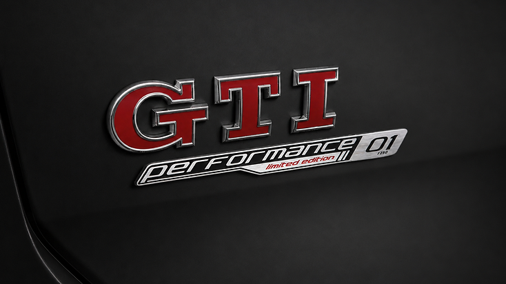 Individuelles 3D Automotive Emblem für Volkswagen Golf R Performance 01–50 – nummerierte Sonderedition