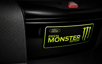 3D Automotive Badge für Ford × Monster Energy – Doppelmarken-Emblem