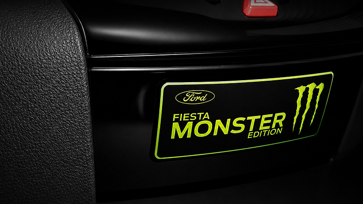 3D Automotive Badge für Ford × Monster Energy – Doppelmarken-Emblem