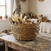 Cesta de tule de Metepec