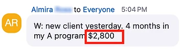 Almira — $2,800 win