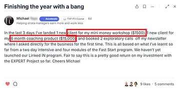Michael — $15,000 + $1,500 win
