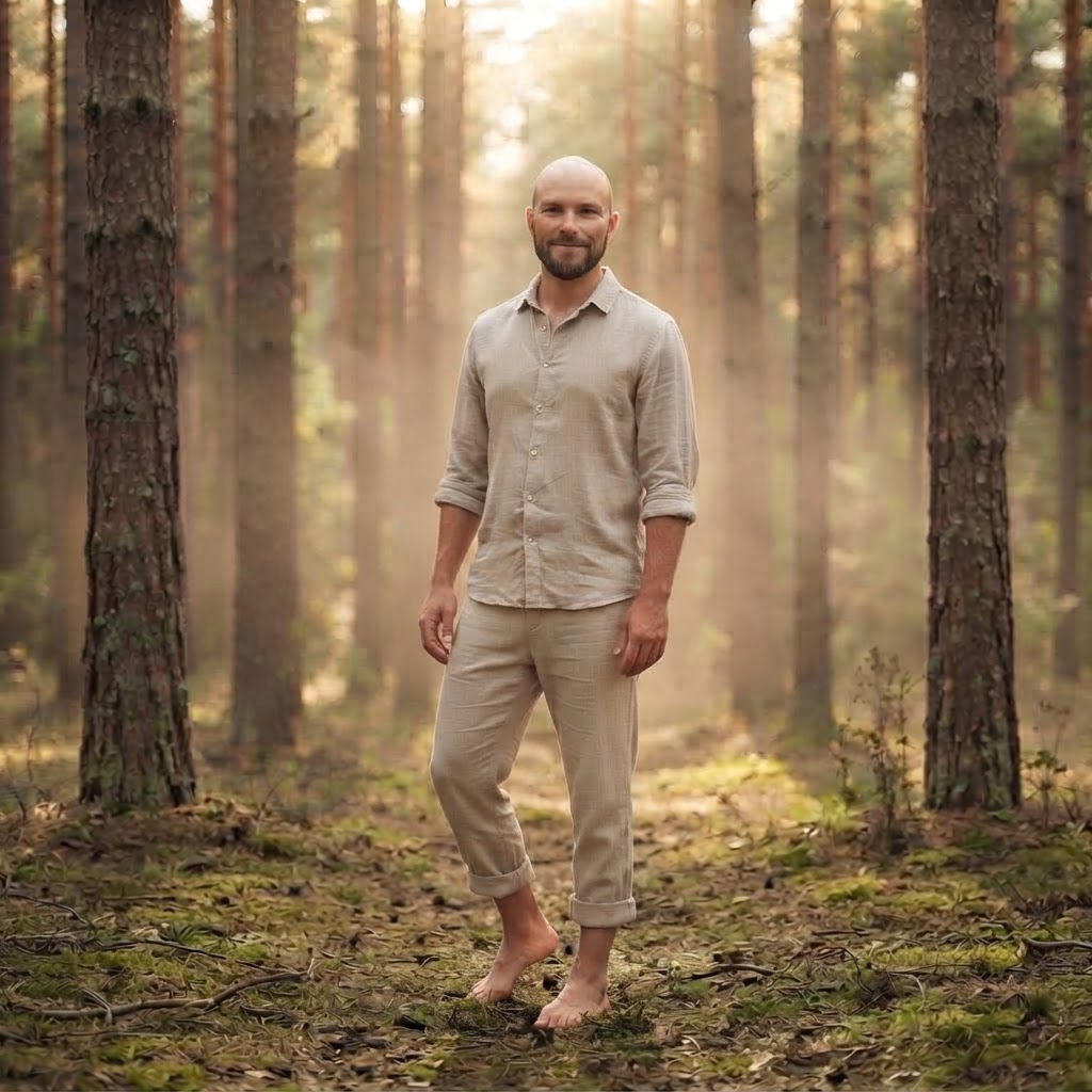 Praxisinhaber in Leinen im Tannenwald