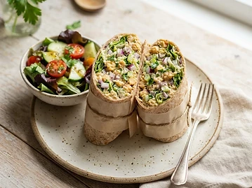 Simple Chickpea Salad Wrap