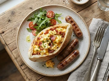 Loaded British Scrambled Egg Pitta Pocket