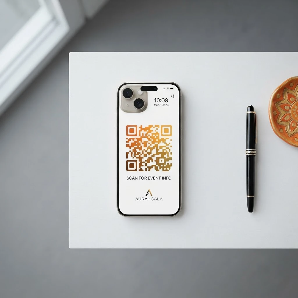 Custom QR code on a phone