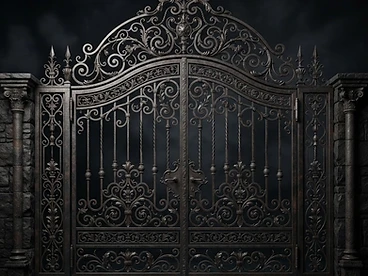 Ornate Scrollwork Gate