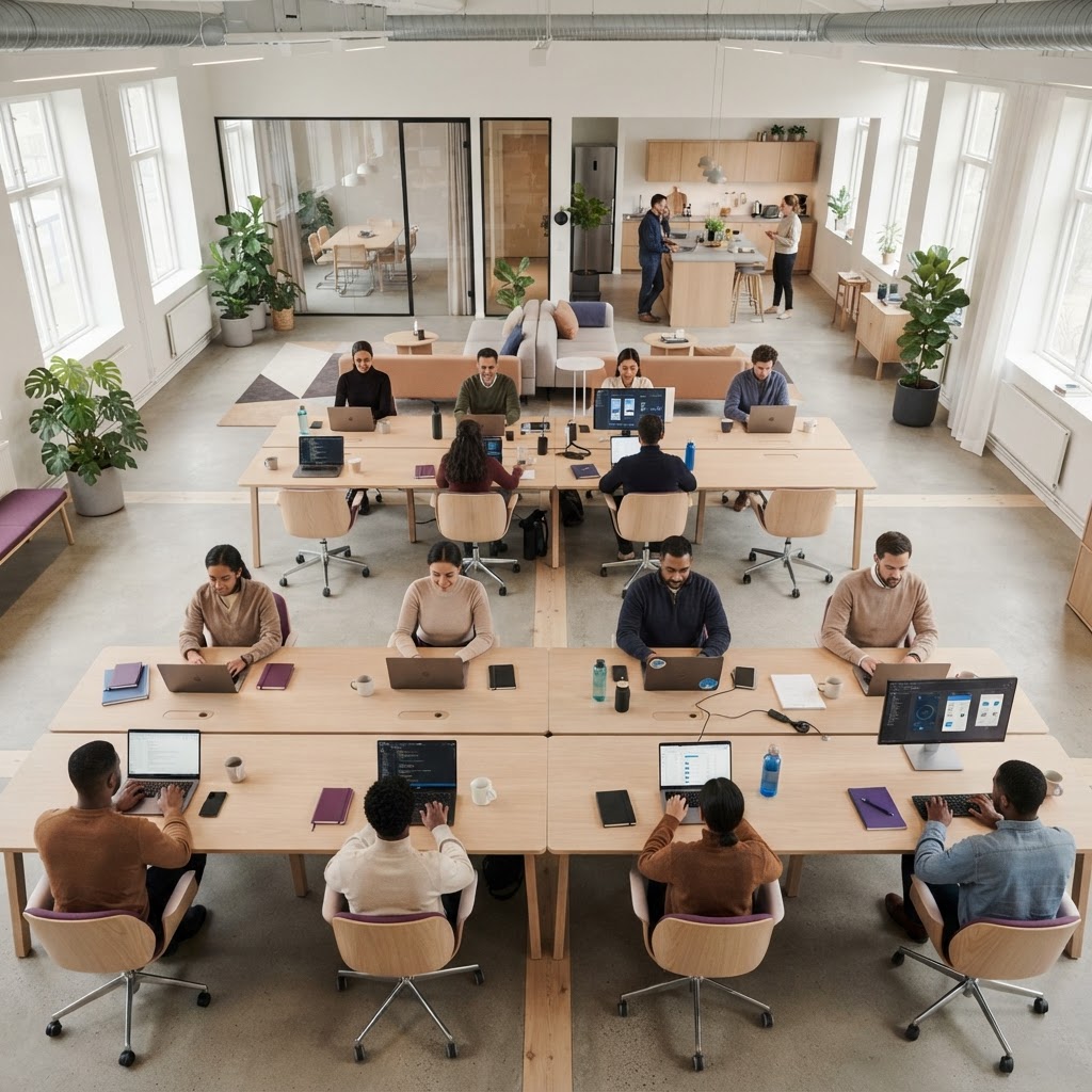 Modern office workspace