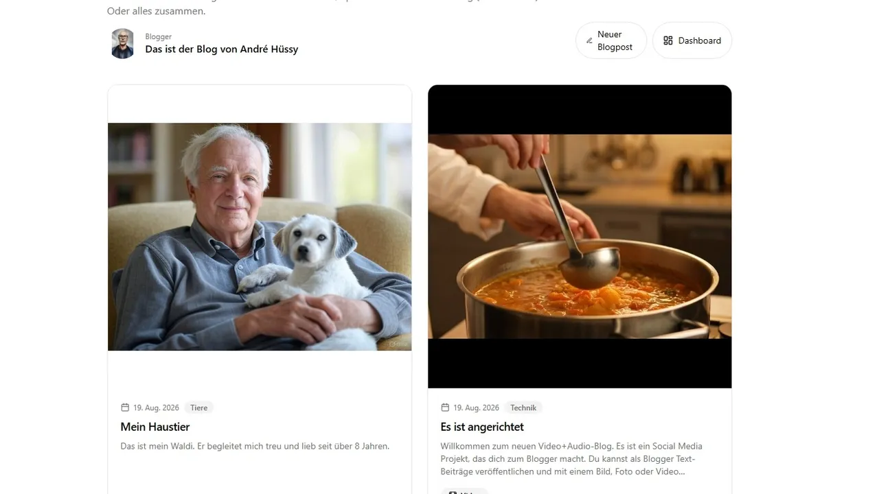 Video+Audio-Blog template preview