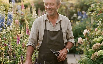 Alex, a trusted local gardener, in a West Kent garden