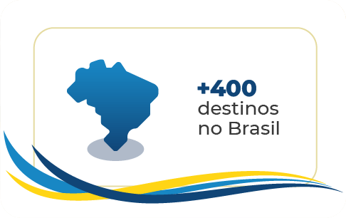 +400 destinos no Brasil