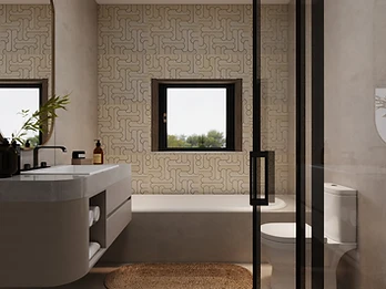 Mosaic Bath Retreat — 3D Render — Limpopo