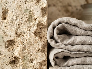 Material study — stone and linen