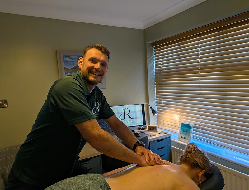 Sports massage in the treatment room