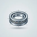 54204 Double Direction Thrust Ball Bearings With Aligning Seat