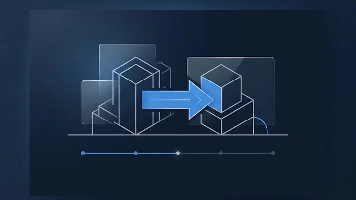 Illustration zur Vorbereitung der Unternehmensnachfolge mit Uebergangsmotiv